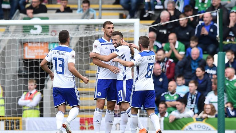 Elvis Saric doubled Bosnia Herzegovina's lead