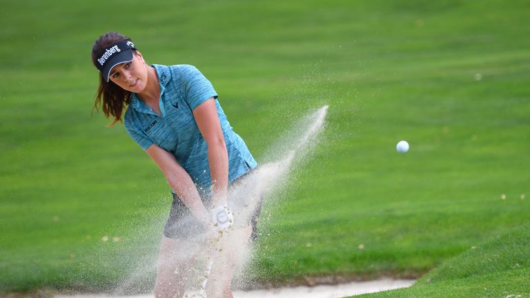 Hall was three under after eight but parred her final 10 holes