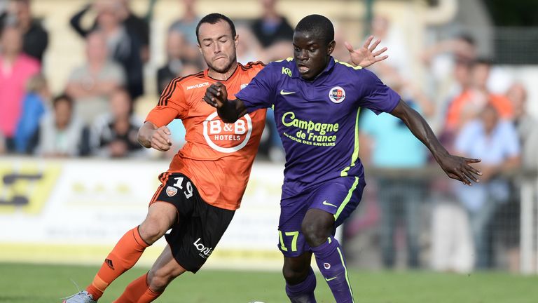 Kante made his Ligue 1 debut in 2014 with Caen