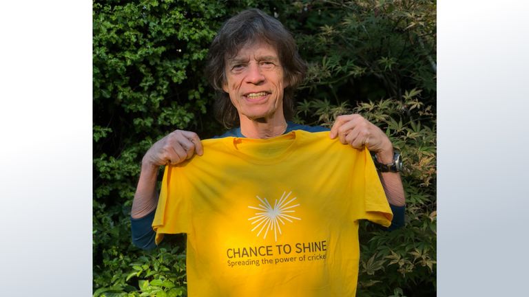 Rock and roll legend Mick Jagger has given his backing to national cricket charity Chance to Shine