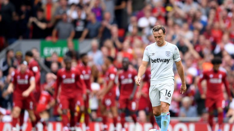 West Ham conceded four goals against Liverpool in August