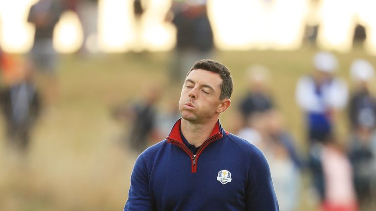 McIlroy struggled in the morning fourballs but hit back alongside Poulter