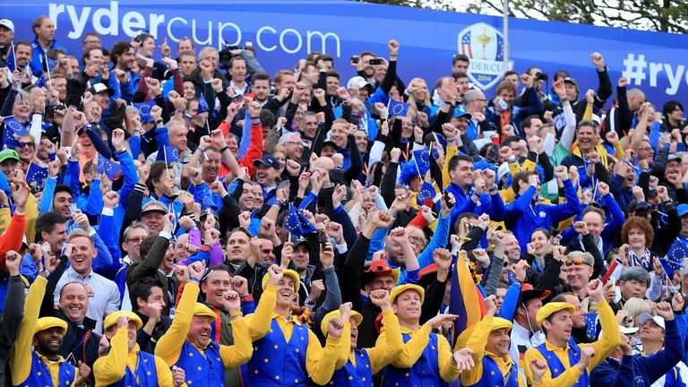 The crowd created a special atmosphere at the first tee at Gleneagles in 2014