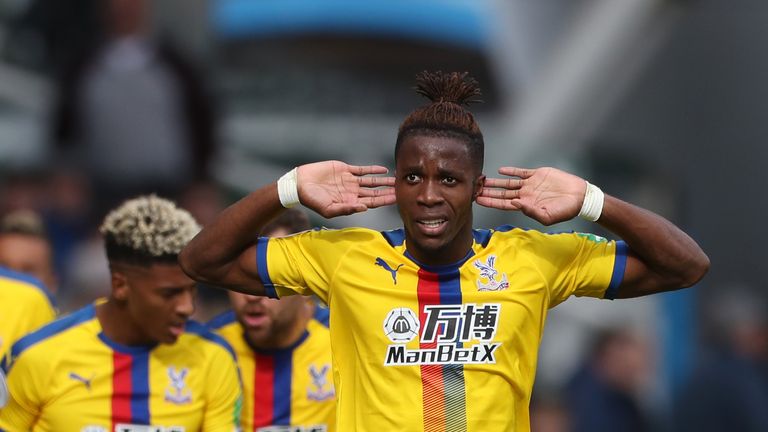 Wilfried Zaha helped Crystal Palace win at Huddersfield