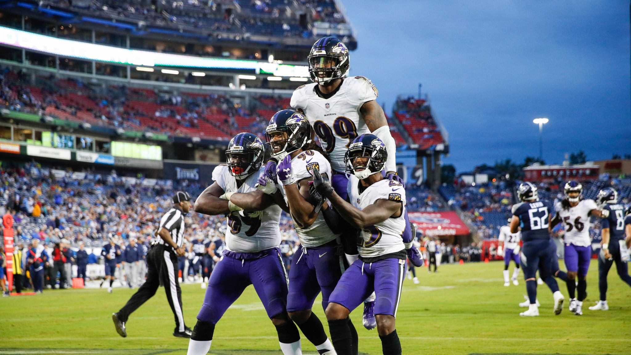 Ravens set new team-record 11 single-game sacks, shut out Titans 21-0