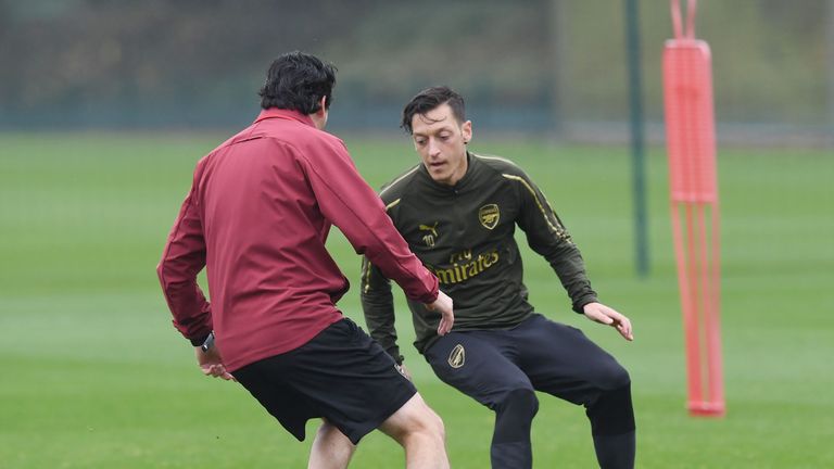 Mesut Ozil has returned to full training with Arsenal