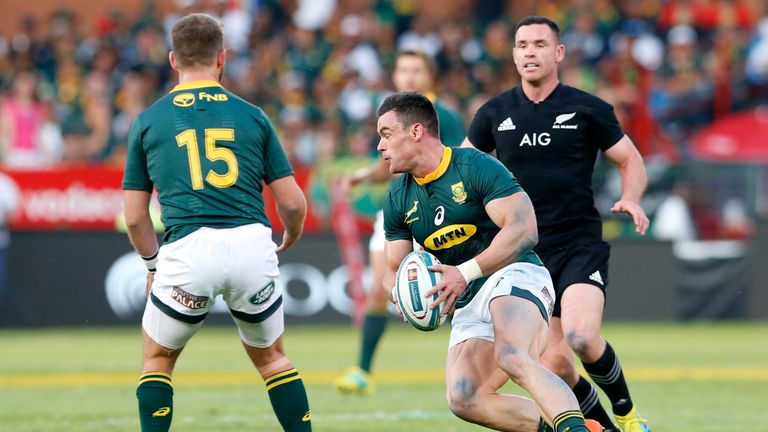 Jesse Kriel on the attack for the Springboks