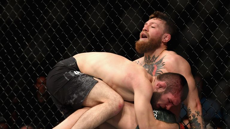 Khabib Nurmagomedov beat McGregor following a fourth-round submission to win the UFC lightweight title