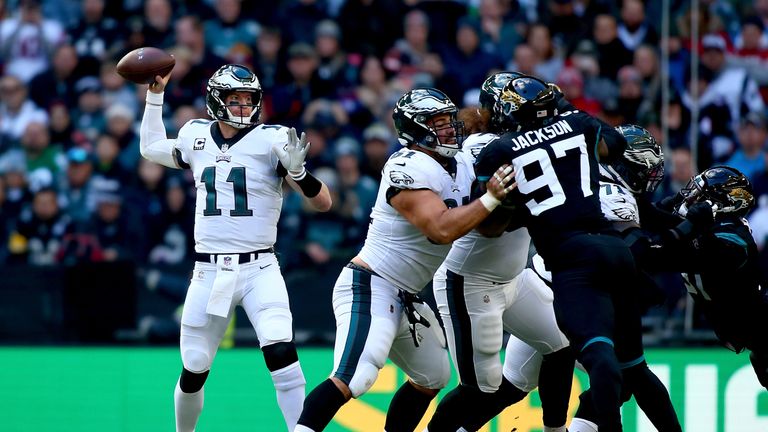Highlights from the NFL as the Jaguars took on the Eagles at Wembley. 