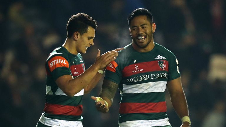 A man-of-the-match display by Manu Tuilagi (right) saw Leicester pull away for a critical Champions Cup win 