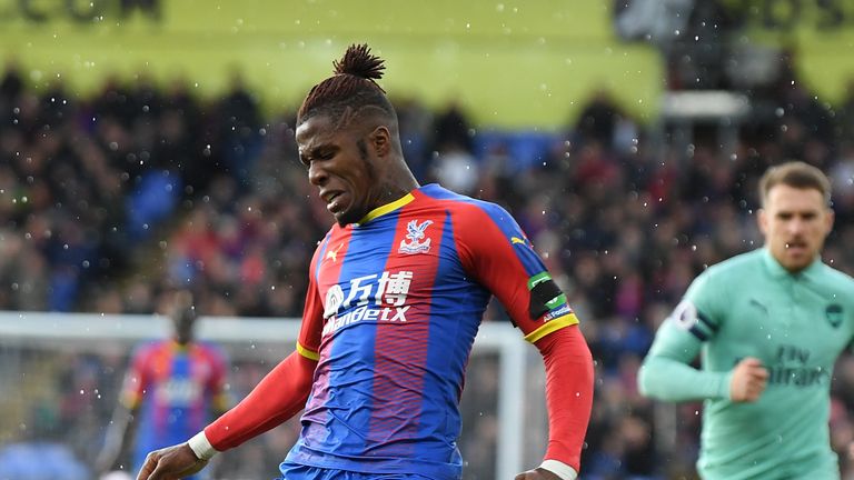 Wilfried Zaha suffered abuse after being awarded a penalty against Arsenal