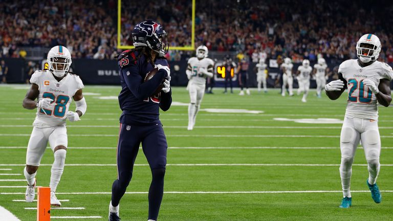 Will Fuller linked up with Deshaun Watson to complete a 73-yard touchdown for the Texans over the Dolphins.