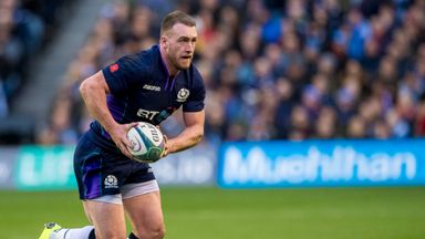 Stuart Hogg says his ankle feels 'grand', allaying fears he might have aggravated a previous injury