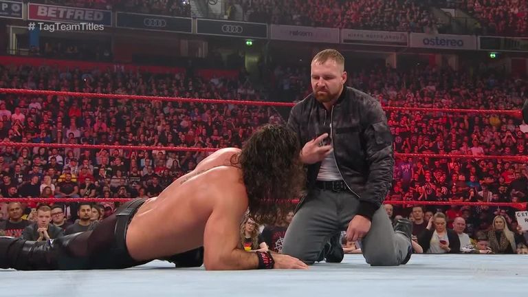 After Seth Rollins' defeat to AOP in a lopsided Raw tag title match, Dean Ambrose threw salt in the wound