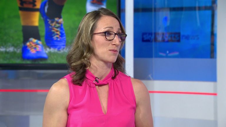 Kat Merchant, who won over 50 caps for England in rugby union, is concerned that many LGBT people do not feel accepted in male sport