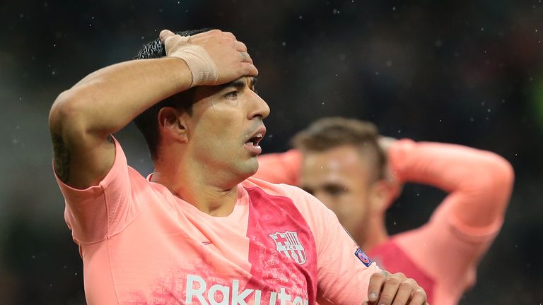 Luis Suarez missed a host of chances at the San Siro