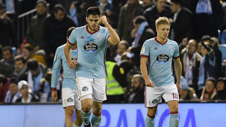 Maxi Gomez scored twice for Celta Vigo