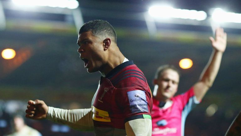 Nathan Earle scored twice as Harlequins secured a valuable Premiership success over Exeter