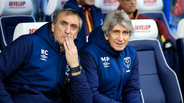 Manuel Pellegrini was happy with a point after West Ham's 1-1 draw with Huddersfield