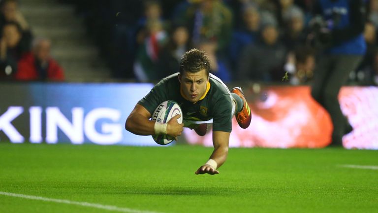 Handre Pollard scored 18 of South Africa's 26 points in the win over Scotland