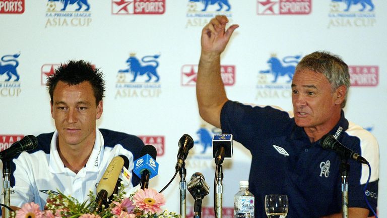Although he didn't give him his debut, Ranieri helped bloody John Terry through at Chelsea