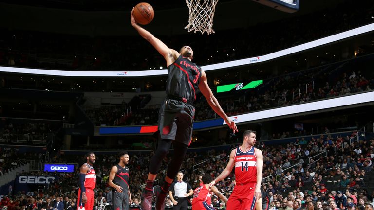 Highlights of the Portland Trail Blazers' visit to the Washington Wizards on Sunday November 18.