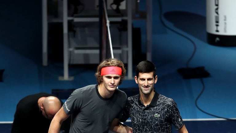 Djokovic had beaten Zverev in the round-robin stages at the O2
