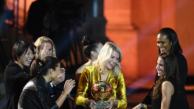 Hegerberg won the first ever women's Ballon d'Or award
