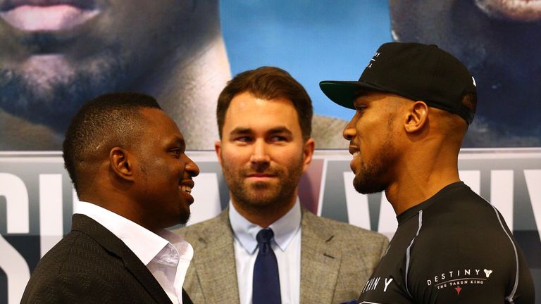 Joshua's rivalry with Dillian Whyte stems from an unpaid fight