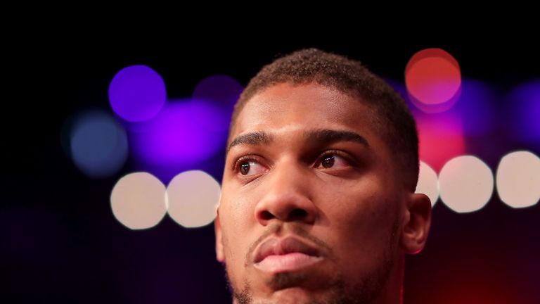 Joshua attended the Saul 'Canelo' Alvarez fight at Madison Square Garden in December