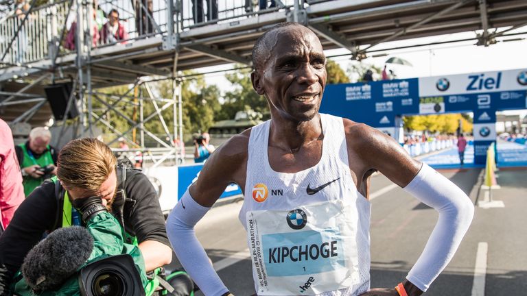 Eliud Kipchoge set a new marathon world record in Berlin in September