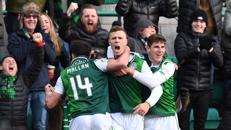 Hibernian's Florian Kamberi scored his first goal for seven games against Hamilton last weekend