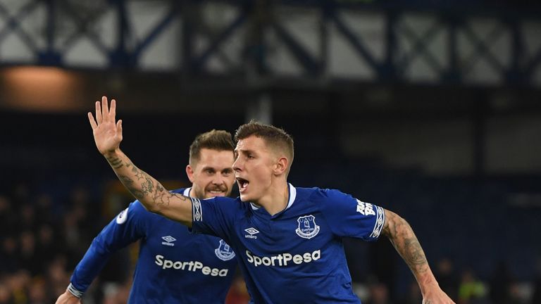 Everton's Lucas Digne and Gylfi Sigurdsson are neck and neck in the season chart