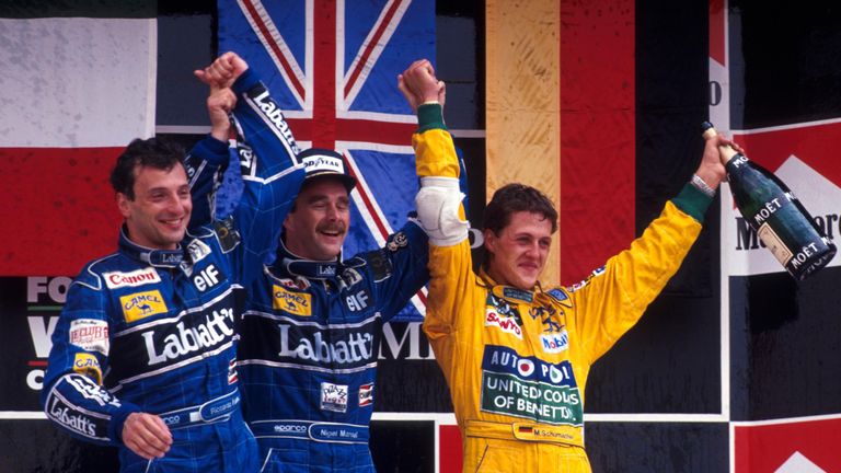 Two races into his first full season was all it took for Schumacher to claim his first F1 podium. Third place in Mexico from third on the grid, with only the dominant Williams pair of Mansell and Patrese in front all weekend.