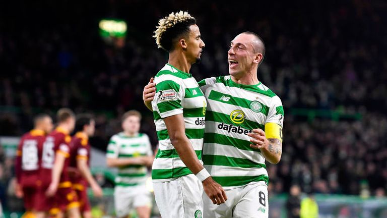 Scott Sinclair doubled Celtic's lead from the spot