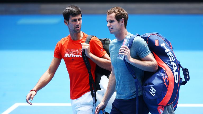 Novak Djokovic leads the head to head with Andy Murray 25-11