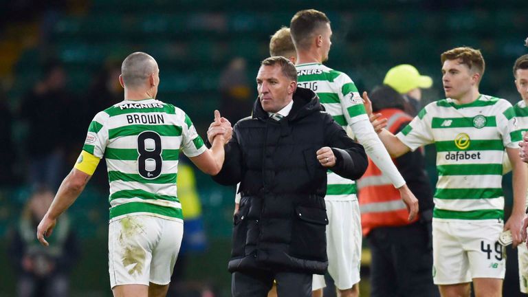 Scott Brown and Rodgers enjoyed great success at Celtic
