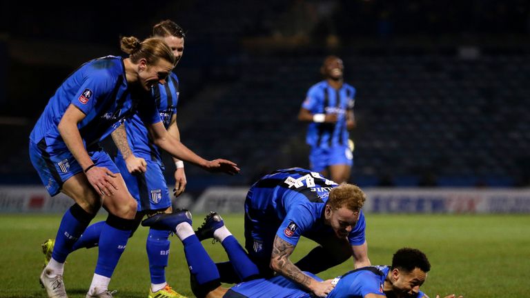 Elliott List is congratulated by his team-mates