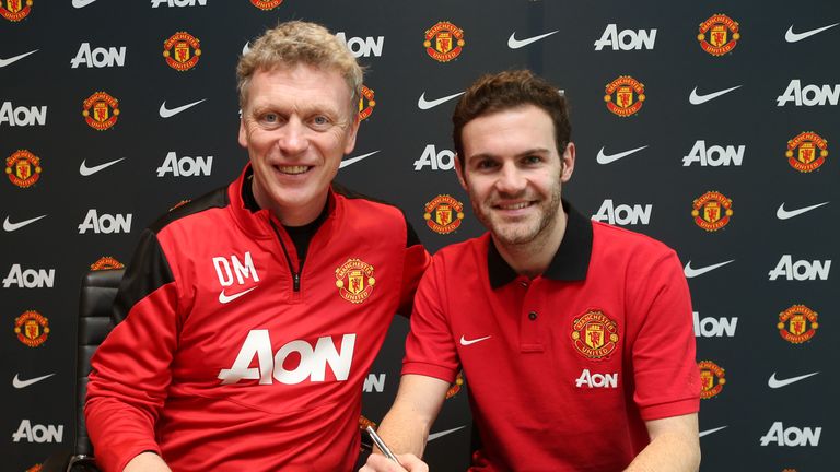 Mata was signed by David Moyes in January 2014 for a then club-record fee