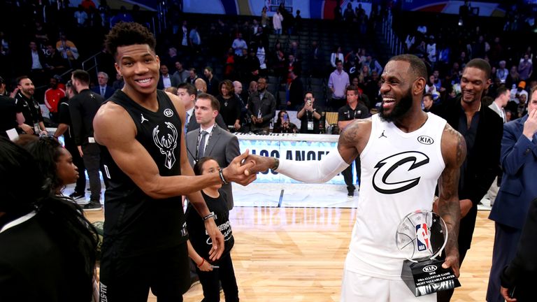 giannis antetokounmpo lebron james All star Draft的圖片搜尋結果