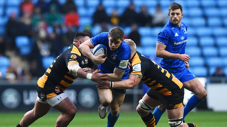 Garry Ringrose scores the opening try for Leinster