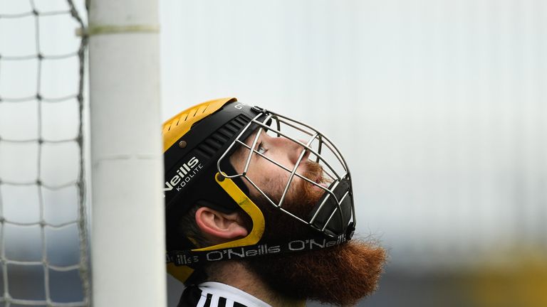 Looking up: Louth goalkeeper Donal Connolly follows the flight of the sliotar during the Kehoe Shield match against Longford