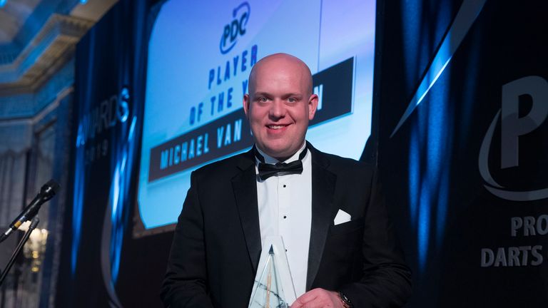 Michael van Gerwen was named as the PDC player of the year