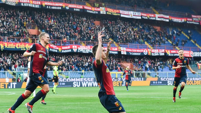 Krzysztof Piatek has scored 19 goals in 21 games for Genoa this season after joining the Polish club Krakow this summer.