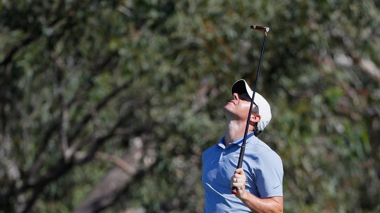 McIlroy shows his frustration during the final round of the Sentry Tournament of Champions