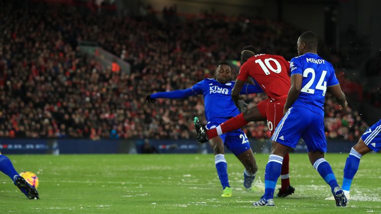 Sadio Mane makes it 1-0 inside three minutes at Anfield