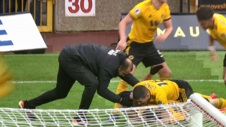 Nuno Espirito Santo's celebration that could constitute a yellow card