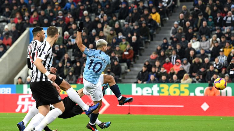 Sergio Agureo scores early at St James' Park