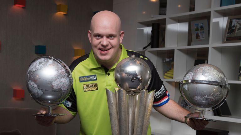 Michael van Gerwen is feeling on top of the world after winning his third World Championship