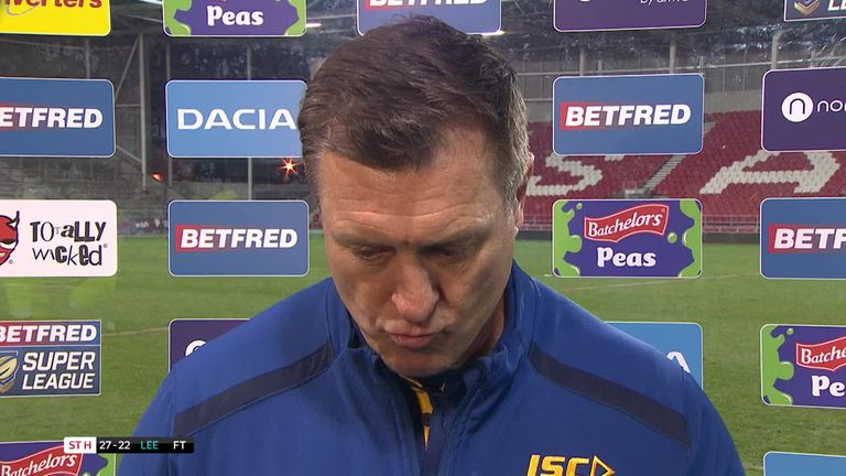 Rhinos coach Dave Furner said he was proud of his side's efforts in their narrow loss to St Helens on Friday night